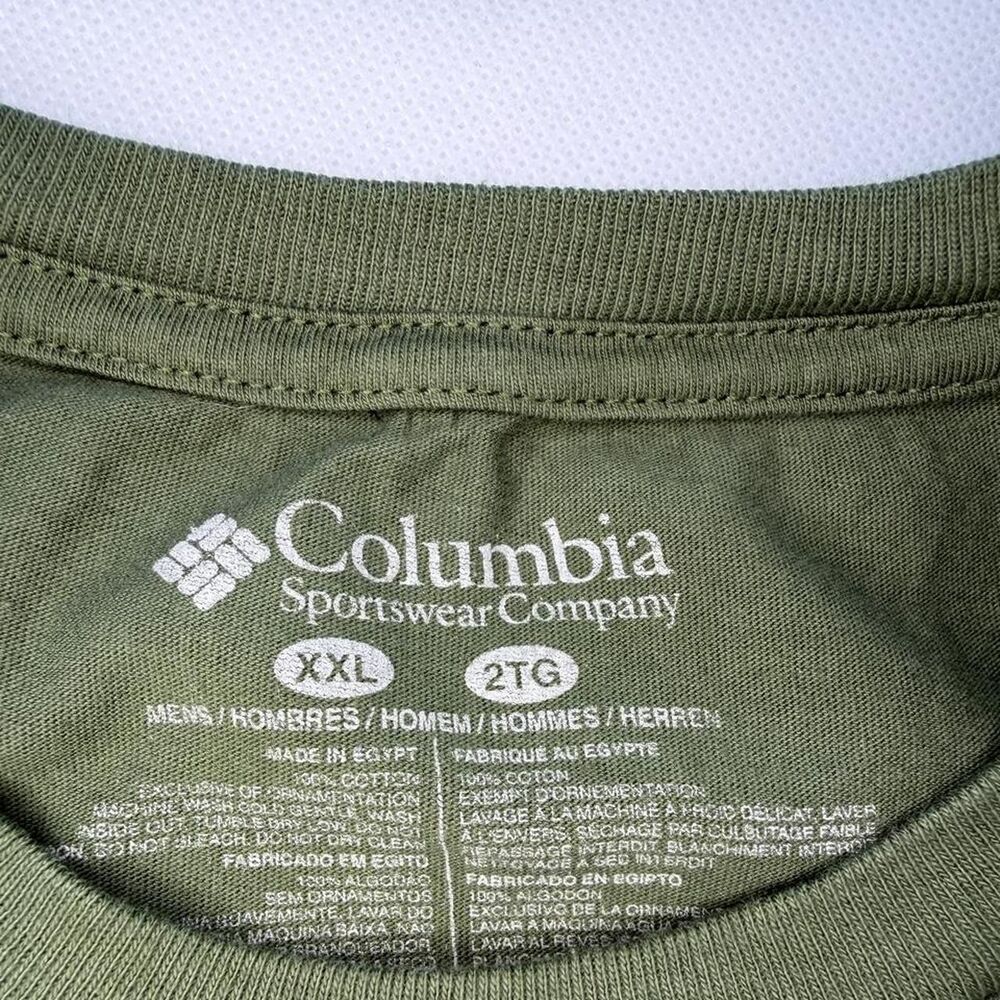 Columbia-sportswear Men's Green and Khaki T-shirt
